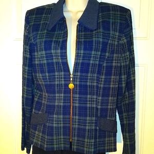 Set: Jessica Howard Plaid Jacket & Epic Navy Pants